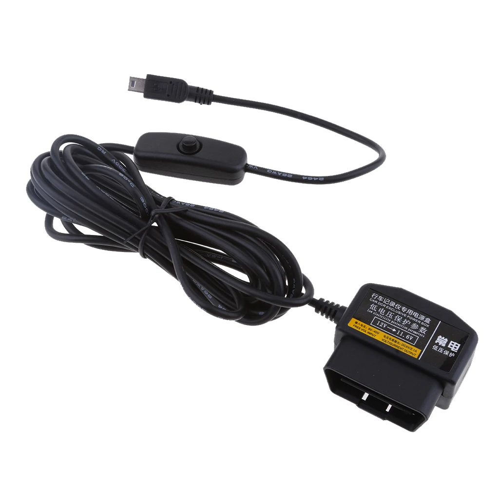 12/24V to 5V Car Dash Cam Hardwire Adapters Step Down Cables DVR OBD Buck Line 3.5Meter Portable 12/24V to 5V Car Dash Cam Hardwire Adapters Step Down Cables DVR OBD Buck Line 3.5Meter Portable