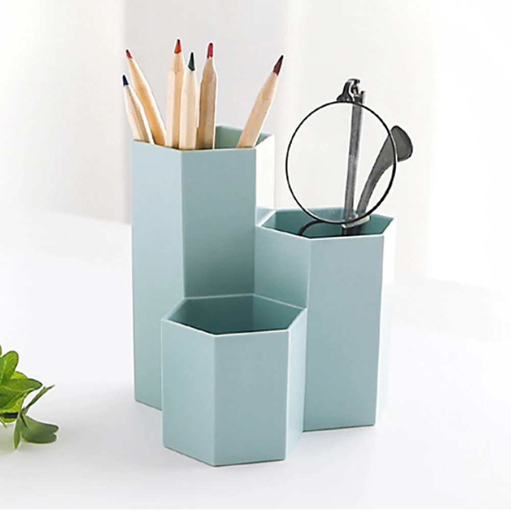 Korean Creative hex Pencil holder simple plastic desktop storage box Student office Supplies
Korean Creative hex Pencil holder simple plastic desktop storage box Student office Supplies