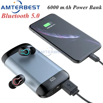 AMTERBEST Q66 TWS Wireless Bluetooth Earphone HD Stereo Headphone Sports Waterproof Headset with 6000mAh Power Bank Charger Box
AMTERBEST Q66 TWS Wireless Bluetooth Earphone HD Stereo Headphone Sports Waterproof Headset with 6000mAh Power Bank Charger Box