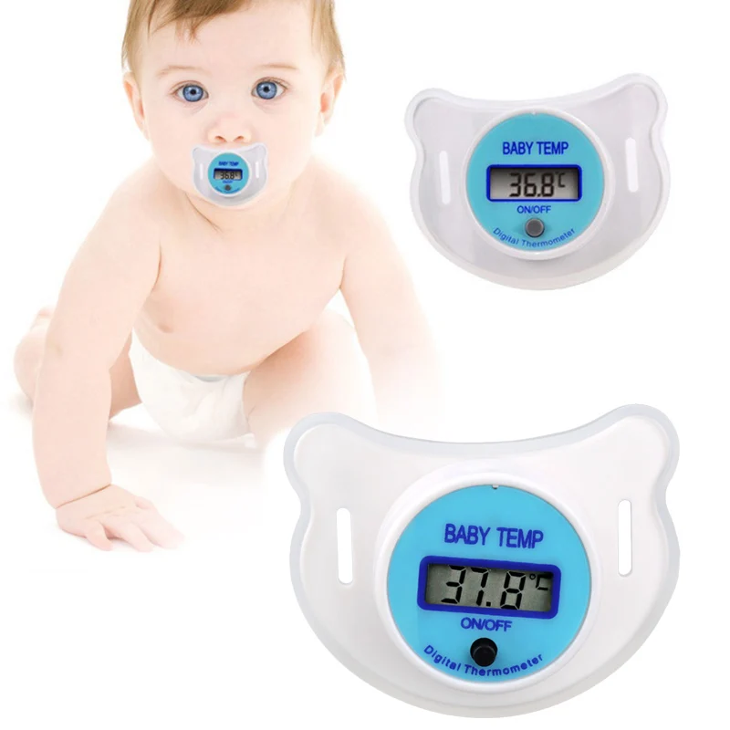 Фото Новинка популярный мягкий цифровой термометр для соски с ЖК-дисплеем детская