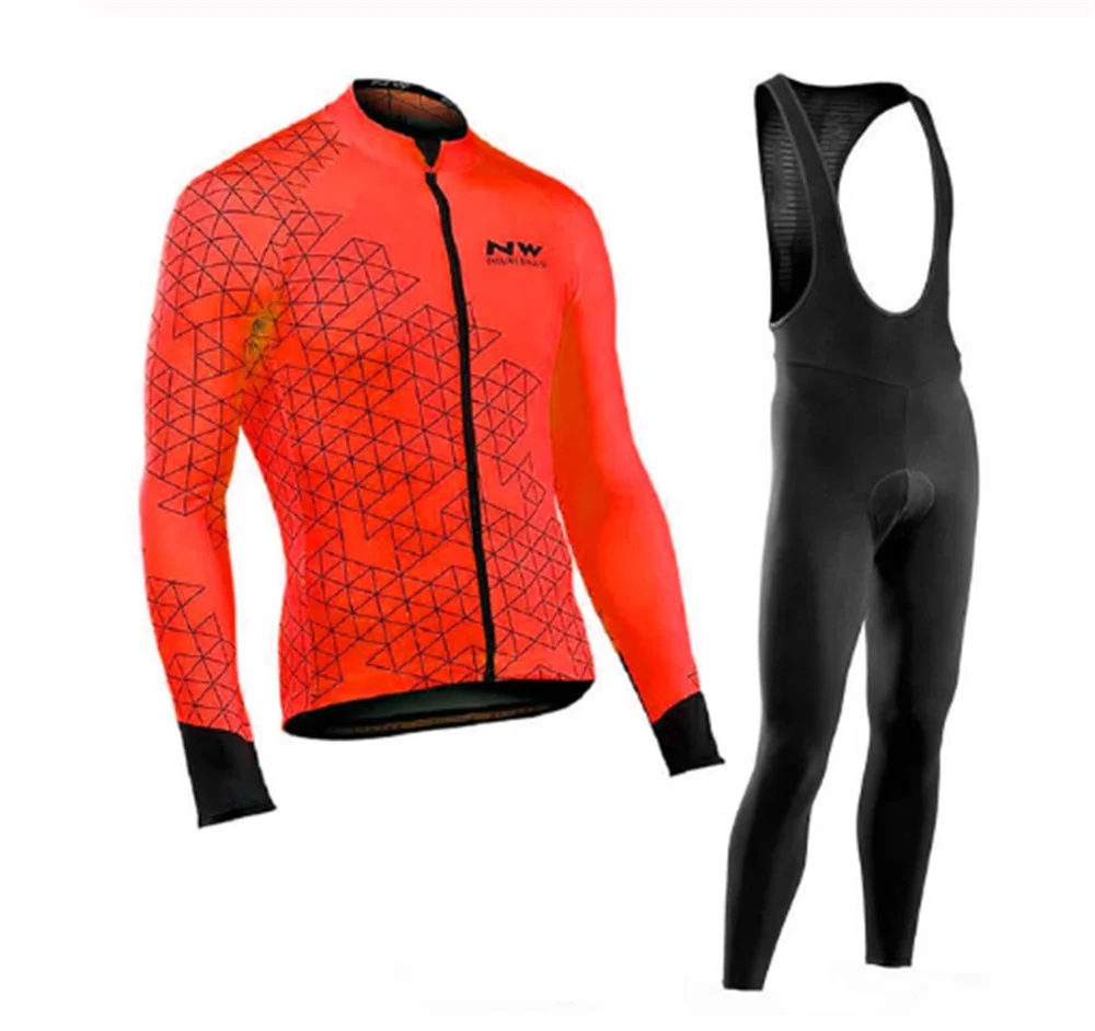 2018 NW Northwave Spring/Autumn Long Sleeve Cycling Jersey Bib Set Men Bike Pro Team Clothes Ropa Maillot Ciclismo 20D Gel Pad 7 
2018 NW Northwave Spring/Autumn Long Sleeve Cycling Jersey Bib Set Men Bike Pro Team Clothes Ropa Maillot Ciclismo 20D Gel Pad 7