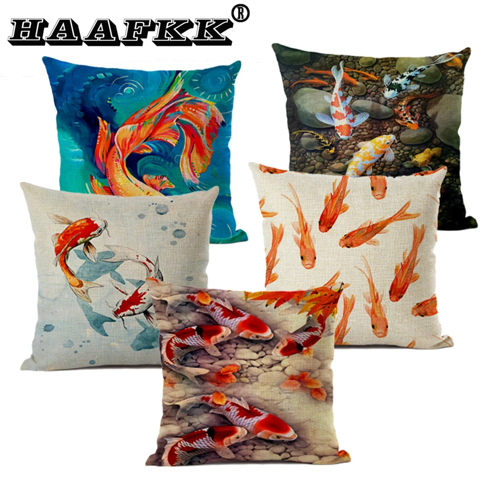 Goldfish Decorative Pattern of Pillow Cover Cover Cover Cotton Linen 45*45 Pillow Cover Home Decor Pillow Cover
Goldfish Decorative Pattern of Pillow Cover Cover Cover Cotton Linen 45*45 Pillow Cover Home Decor Pillow Cover