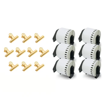 30 Pcs Metal Binder Paper Clips File Paper Money Clamps & 6 Pcs Replacement Labels,For Brother QL Label Printers
30 Pcs Metal Binder Paper Clips File Paper Money Clamps & 6 Pcs Replacement Labels,For Brother QL Label Printers