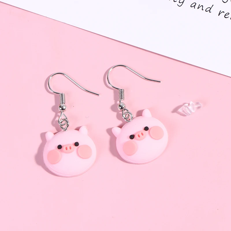 2Pcs/set New Fashion Pink Tender Pig Earrings Creative Simple And Cute | Украшения и аксессуары