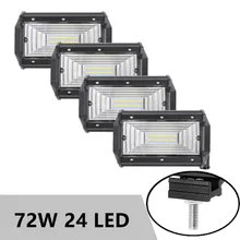 

5 inch 72W LED Work Light Bar Flood Wide Beam led working lights car light For JEEP Automobile Offroad 4WD 4x4 SUV Truck 12V 24V