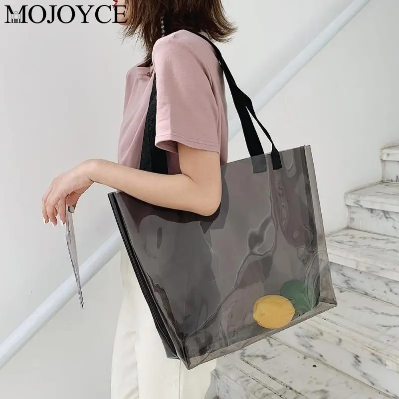 Transparent PVC Women Shopping Portable Holographic Jelly Bag Large Capacity Clear Totes Women Shoulder Beach Travel Handbags
Transparent PVC Women Shopping Portable Holographic Jelly Bag Large Capacity Clear Totes Women Shoulder Beach Travel Handbags