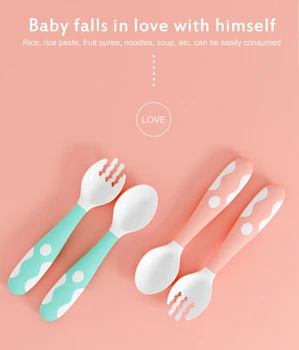 2Pcs Baby Bendable Spoon Fork Toddler Infant Learning Tableware Flatware Utensils Kids Children Cutlery Eat Spoon Flexible Spoon
2Pcs Baby Bendable Spoon Fork Toddler Infant Learning Tableware Flatware Utensils Kids Children Cutlery Eat Spoon Flexible Spoon