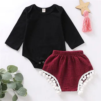 Cute Baby Girls Long Sleeve Romper Bodysuit Tassel Shorts Kids Outfits Sets
Cute Baby Girls Long Sleeve Romper Bodysuit Tassel Shorts Kids Outfits Sets
