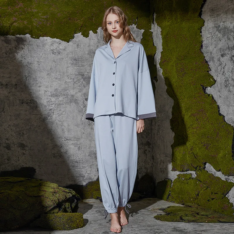 2PCS Women Loose Shirt&Bloomers Pajamas Sets Sexy Cardigan Cotton Pyjamas Suit Lounge Sleepwear Nightwear Spring M-L Home Wear
2PCS Women Loose Shirt&Bloomers Pajamas Sets Sexy Cardigan Cotton Pyjamas Suit Lounge Sleepwear Nightwear Spring M-L Home Wear
