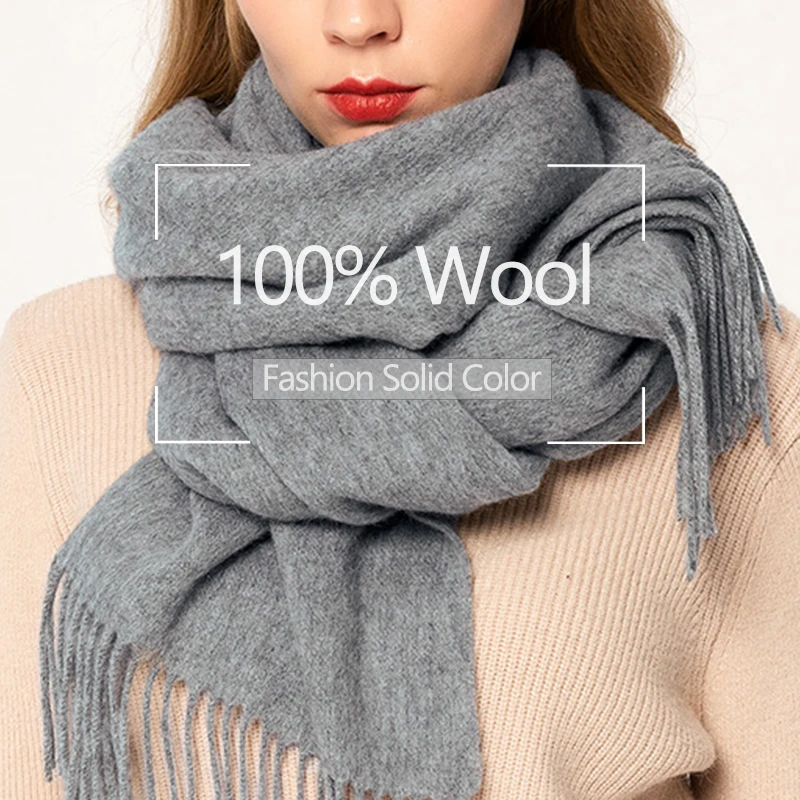2020 Pure Wool Winter Scarf Women Tassels Solid Wraps Echarpe for Ladies Warm Muffler Soft 100% Wool Scarves for Women
2020 Pure Wool Winter Scarf Women Tassels Solid Wraps Echarpe for Ladies Warm Muffler Soft 100% Wool Scarves for Women