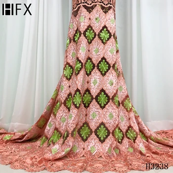 HFX african fabric 5 yards net lace fabric with stones latest 2020 peach lace fabric high quality lace wholesale price H3238
HFX african fabric 5 yards net lace fabric with stones latest 2020 peach lace fabric high quality lace wholesale price H3238