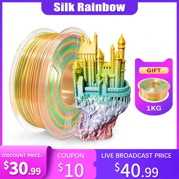 Enotepad Silk Rainbow Filament for 3D Printer Wholasale price 3D Printing Materials with Vacuum packaging
Enotepad Silk Rainbow Filament for 3D Printer Wholasale price 3D Printing Materials with Vacuum packaging