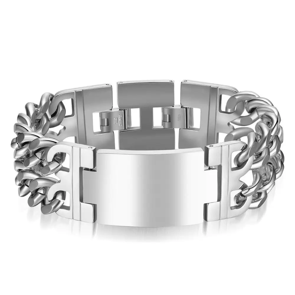 Men Punk Polished Bracelet Silver/Gold/black Titanium Steel Bracelets 316L Stainless Jewelry Charm Bangle Chain Wristband
Men Punk Polished Bracelet Silver/Gold/black Titanium Steel Bracelets 316L Stainless Jewelry Charm Bangle Chain Wristband