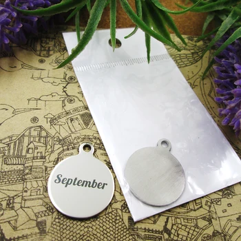20pcs--"September"stainless steel charms 5 styles for choosing DIY Charms for necklace bracelets 
20pcs--"September"stainless steel charms 5 styles for choosing DIY Charms for necklace bracelets