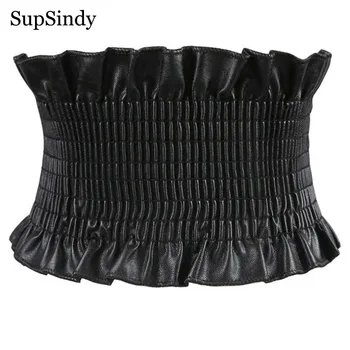 SupSindy Woman's down Coat wide Belt Punk Stretch Elastic waistband Lunxry Black Leather Belts for women dress belt Female strap
SupSindy Woman's down Coat wide Belt Punk Stretch Elastic waistband Lunxry Black Leather Belts for women dress belt Female strap