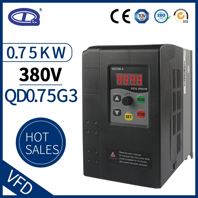 QD350 3 phase 380V 0.75KW Mini VFD Variable Frequency Drive Converter for Motor Speed Control Frequency Inverter
QD350 3 phase 380V 0.75KW Mini VFD Variable Frequency Drive Converter for Motor Speed Control Frequency Inverter