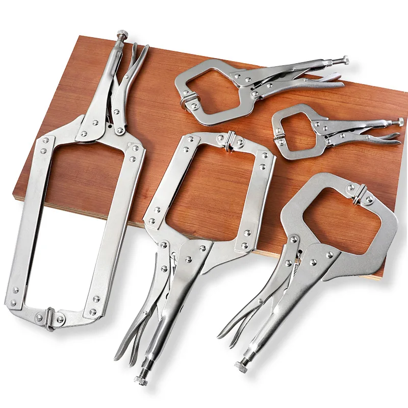 C Clamp weld Clip Woodwork Tenon Locator Grip Vise Lock Jaw Swivel Pad Wood Fix Plier 6/9/11/14 Inch Hand Tool | Инструменты