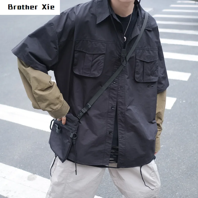 Autumn Tooling Jacket Men Fashion Contrast Color Stitching Casual Fake Two-piece Jacket Streetwear Hip-hop Loose Bomber Jacket
Autumn Tooling Jacket Men Fashion Contrast Color Stitching Casual Fake Two-piece Jacket Streetwear Hip-hop Loose Bomber Jacket
