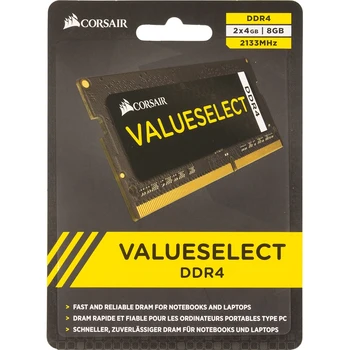Memory DDR4 2x4 GB 2133MHz Corsair CMSO8GX4M2A2133C15 RTL PC4-17000 CL15 SO-DIMM 260-pin
Memory DDR4 2x4 GB 2133MHz Corsair CMSO8GX4M2A2133C15 RTL PC4-17000 CL15 SO-DIMM 260-pin