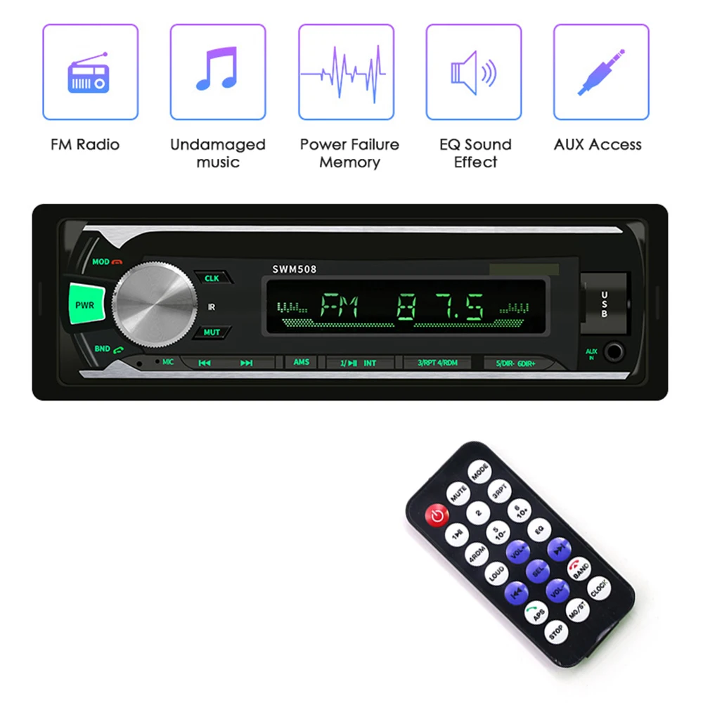 Car Radio Bluetooth Hands-free 12V Car MP3 Player FM Radio Card U Disk Machine Car Audio Control Conversion
Car Radio Bluetooth Hands-free 12V Car MP3 Player FM Radio Card U Disk Machine Car Audio Control Conversion