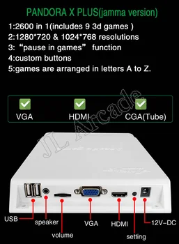 

game box 5s Upgraded version 2600 CGA VGA output Arcade Mutligames Board pandora Jamma Jamma Mutli Game Board Jamma Arcade Board