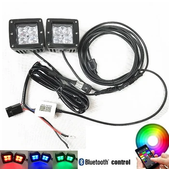 20W 5D RGB Pods Flush Mount Bluetooth Switch Control Music Mode Many Colors changing LED Cubes Lights for Truck Jeep Motorcycle
20W 5D RGB Pods Flush Mount Bluetooth Switch Control Music Mode Many Colors changing LED Cubes Lights for Truck Jeep Motorcycle