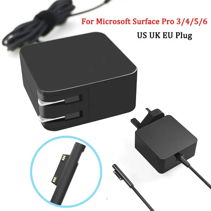 Tablet Charger For Microsoft Surface Pro 3 4 5 6 Power Adapter Charger 12V 2.58A Connector 36W Replacement Charger US UK EU Plug
Tablet Charger For Microsoft Surface Pro 3 4 5 6 Power Adapter Charger 12V 2.58A Connector 36W Replacement Charger US UK EU Plug