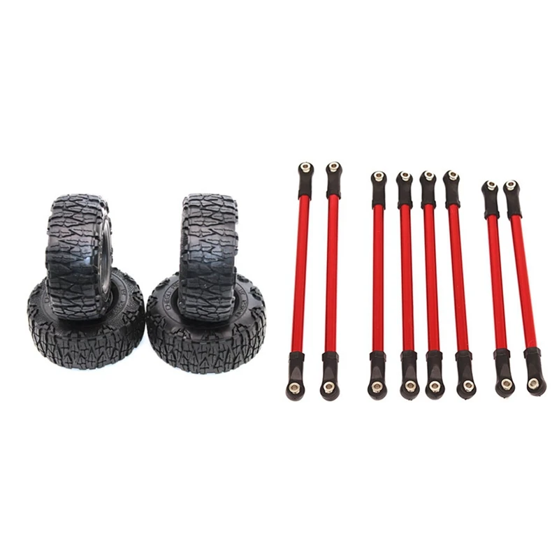 2 Set RC Car Parts: 1 Set 1/10 RC Crawler Tires 1.9 Inch 12m & 1 Set Wheelbase Link Rod Aluminum Alloy Link Rod 31m
2 Set RC Car Parts: 1 Set 1/10 RC Crawler Tires 1.9 Inch 12m & 1 Set Wheelbase Link Rod Aluminum Alloy Link Rod 31m