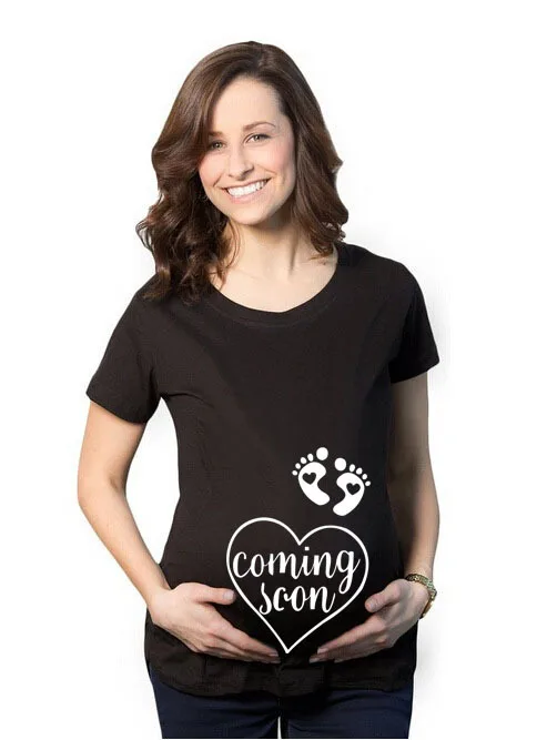Simple Summer New Style Maternity Clothes Footprints Heart Printed Letter Comfortable Tops Europe And America Large Size Dress
Simple Summer New Style Maternity Clothes Footprints Heart Printed Letter Comfortable Tops Europe And America Large Size Dress