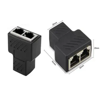 Ethernet LAN Dual Port Plug 1 To 2 RJ45 Splitter Network Adapter Connectors Split Cable Networks Extender Expansion Connector
Ethernet LAN Dual Port Plug 1 To 2 RJ45 Splitter Network Adapter Connectors Split Cable Networks Extender Expansion Connector
