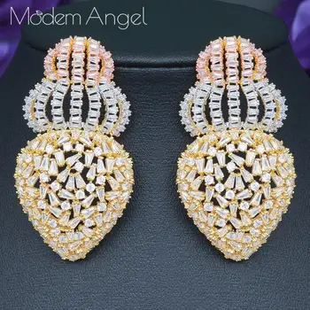 ModemAngel Luxury Trendy Luxury Geometric CZ Cubic Zircon Nigeria Earrings for Women Wedding Earrings pendientes mujer moda 
ModemAngel Luxury Trendy Luxury Geometric CZ Cubic Zircon Nigeria Earrings for Women Wedding Earrings pendientes mujer moda