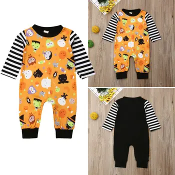 Autumn Toddler Newborn Baby Boy Girl Long Sleeve Striped Lovely Fashion Halloween Romper Jumpsuit Outfit
Autumn Toddler Newborn Baby Boy Girl Long Sleeve Striped Lovely Fashion Halloween Romper Jumpsuit Outfit