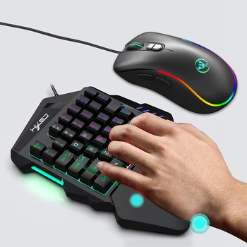 With Adjustable DPI Keyboard and Mouse Combo RGB Lighting Programmable Gaming Mouse+One-handed Game Keyboard
With Adjustable DPI Keyboard and Mouse Combo RGB Lighting Programmable Gaming Mouse+One-handed Game Keyboard