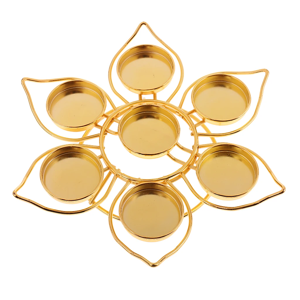 Lotus Style Alloy Butter Lamp Candle Holder Ghee Lamp Holder Tibetan Butter Oil Lamp Buddha Buddhist for 7 Lamp Candles Craft Lotus Style Alloy Butter Lamp Candle Holder Ghee Lamp Holder Tibetan Butter Oil Lamp Buddha Buddhist for 7 Lamp Candles Craft