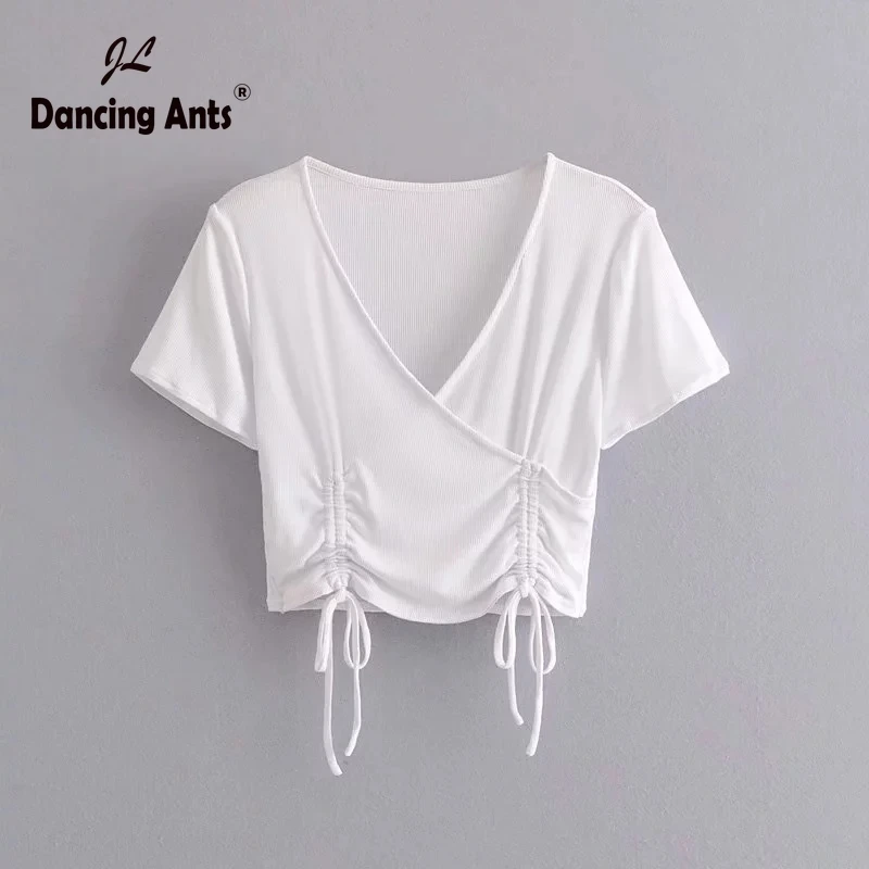 Women T-shirts Short Sleeve Deep V-neck Sexy Crop Tops Trend 2020 For Party European Style Solid Elastic Waist Skinny Short Tees
Women T-shirts Short Sleeve Deep V-neck Sexy Crop Tops Trend 2020 For Party European Style Solid Elastic Waist Skinny Short Tees