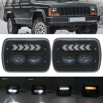 2pcs 5x7" 7X6" Inch Retangular sealed beam High/Low DRL Square Headlight for Jeep Cherokee XJ YJ MJ Wrangler truck 4X4
2pcs 5x7" 7X6" Inch Retangular sealed beam High/Low DRL Square Headlight for Jeep Cherokee XJ YJ MJ Wrangler truck 4X4