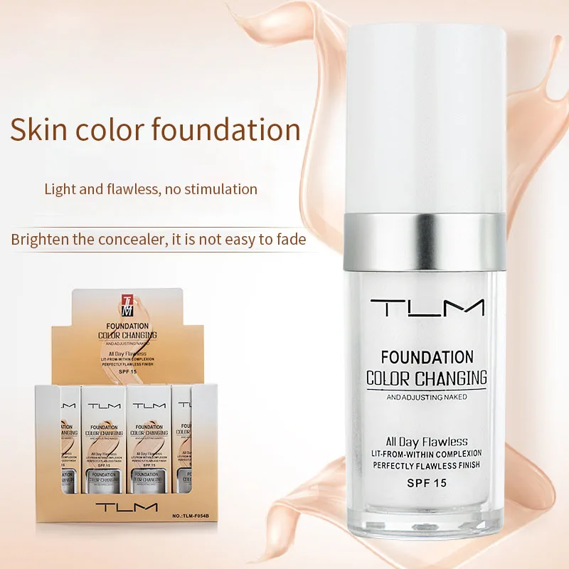 30ml TLM Color Changing Liquid Foundation Makeup Change To Your Skin Tone By Just Blending
30ml TLM Color Changing Liquid Foundation Makeup Change To Your Skin Tone By Just Blending