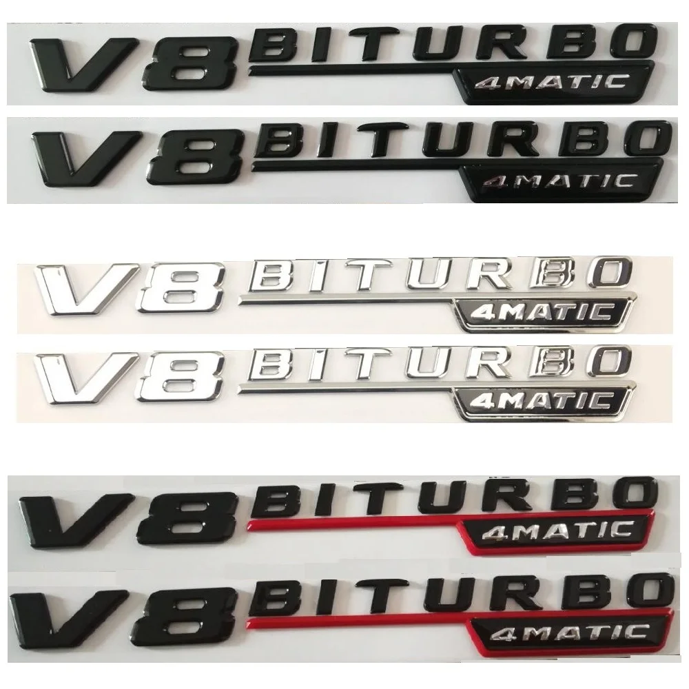 For Mercedes Benz AMG Flat Letters 1 pair V8 BITURBO 4MATIC Fender Emblems Badges Emblem Sticker
For Mercedes Benz AMG Flat Letters 1 pair V8 BITURBO 4MATIC Fender Emblems Badges Emblem Sticker