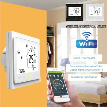 WiFi Smart Thermostat Electric floor Heating Water/Gas Boiler Temperature Remote Controller for Google Home Alexa 16A 3V
WiFi Smart Thermostat Electric floor Heating Water/Gas Boiler Temperature Remote Controller for Google Home Alexa 16A 3V