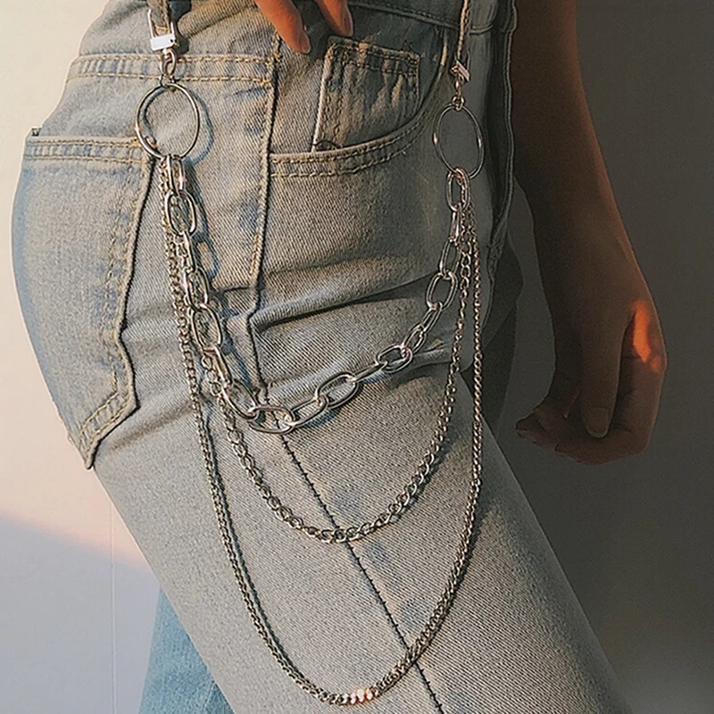 Single/Two/Three Layer Belt Key Chain Punk Hip-hop Trendy Waist Chain Unisex Pants Jeans Long Metal Clothing Accessories Jewelry
Single/Two/Three Layer Belt Key Chain Punk Hip-hop Trendy Waist Chain Unisex Pants Jeans Long Metal Clothing Accessories Jewelry