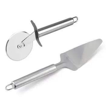 2 Pcs/Set Pizza Cutter and Pie Server Pizza Server Knife Pizza Wheel Slicer Stainless Steel Kitchen Pizza Tool Set
2 Pcs/Set Pizza Cutter and Pie Server Pizza Server Knife Pizza Wheel Slicer Stainless Steel Kitchen Pizza Tool Set