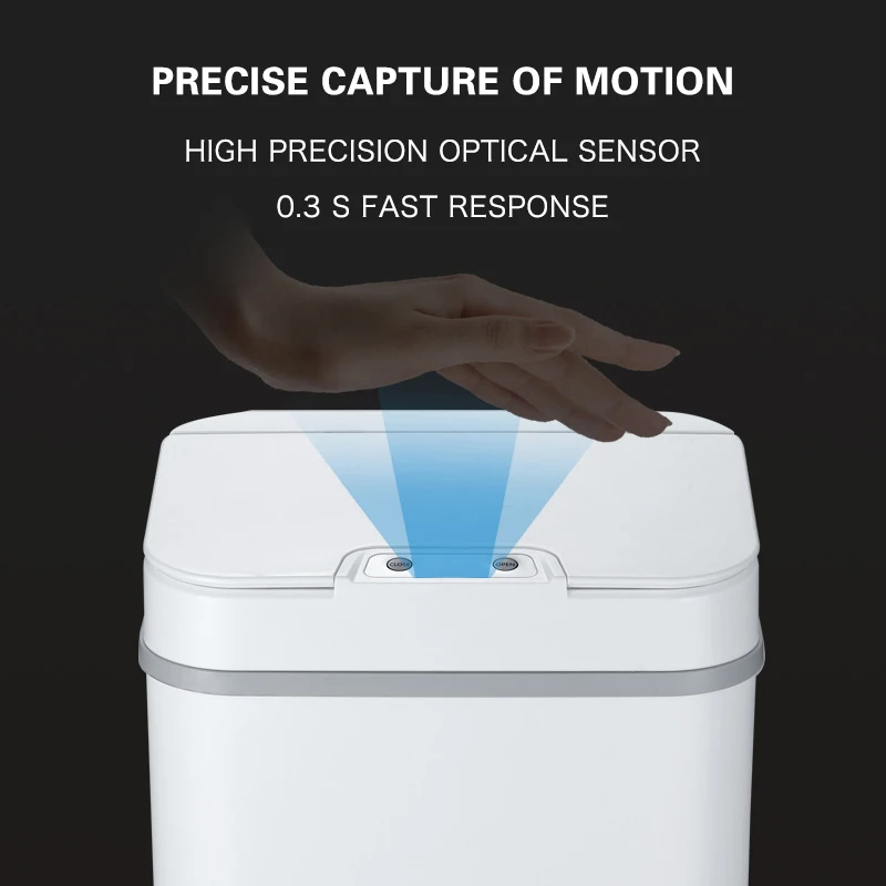 Intelligent Induction Trash Touchless Motion Sensor Kitchen Trash Can Wide Opening Sensor Eco-friendly Waste Garbage Bin
Intelligent Induction Trash Touchless Motion Sensor Kitchen Trash Can Wide Opening Sensor Eco-friendly Waste Garbage Bin