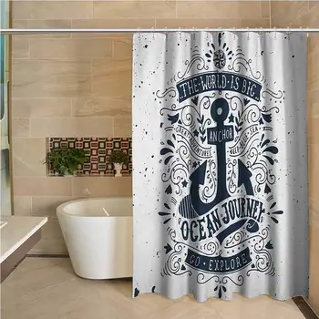 Anchor 3D Printed Shower Curtain Adventure and Exploration Themed Arrangement with Swirls and Paisley Shapes Hotel Quality
Anchor 3D Printed Shower Curtain Adventure and Exploration Themed Arrangement with Swirls and Paisley Shapes Hotel Quality