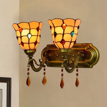 the head of a bed wall lamp dim yellow color glass beads restoring ancient ways is an outfit hotel double crystal lamp
the head of a bed wall lamp dim yellow color glass beads restoring ancient ways is an outfit hotel double crystal lamp