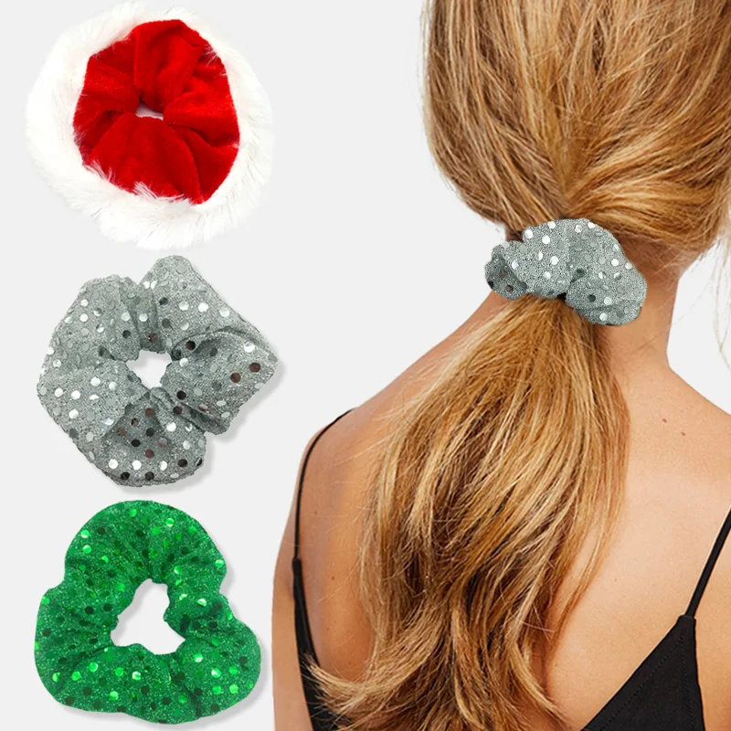 Hot sale Christmas Glitter Scrunchies For Women Girls Elastic Hair Rubber Fashion Christmas Ornaments Hair Ring Velvet Ponytail
Hot sale Christmas Glitter Scrunchies For Women Girls Elastic Hair Rubber Fashion Christmas Ornaments Hair Ring Velvet Ponytail