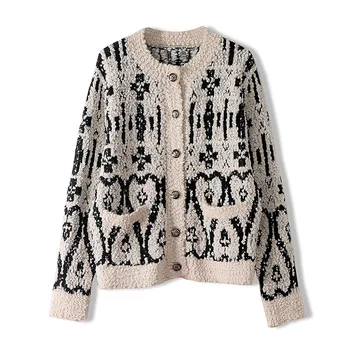 Chic Jacquard Knit Women Cardigan Sweater Autumn Winter Girls Outfits Single Breasted Female Jumper Top O Neck Open Cardigan
Chic Jacquard Knit Women Cardigan Sweater Autumn Winter Girls Outfits Single Breasted Female Jumper Top O Neck Open Cardigan