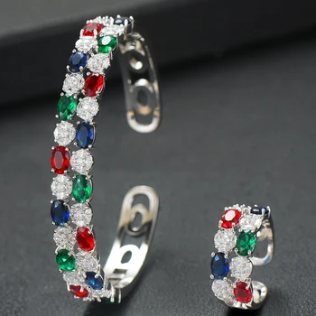 GODKI 2PCS Bangle Bracelet/Ring Jewelry Sets Luxury Cubic Zirconia Nigerian Dubai Wedding Women Jewelry Sets boucle d'oreille
GODKI 2PCS Bangle Bracelet/Ring Jewelry Sets Luxury Cubic Zirconia Nigerian Dubai Wedding Women Jewelry Sets boucle d'oreille