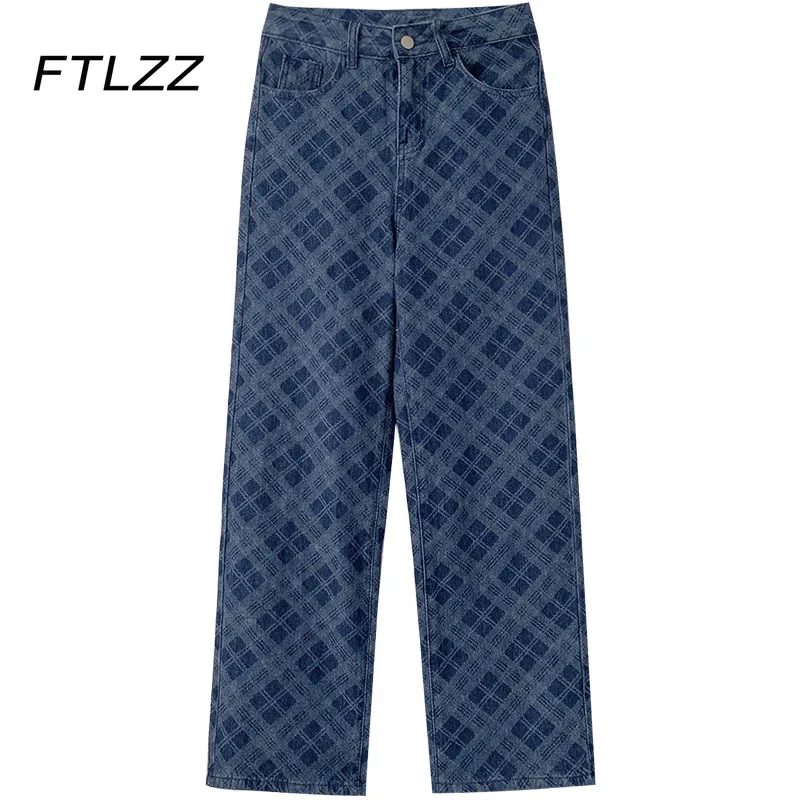 Fashion Baggy Y2k Jeans Women Vintage Plaid Wide Leg High Waist Denim Pants 2021 Autumn Winter Streetwear Trousers
Fashion Baggy Y2k Jeans Women Vintage Plaid Wide Leg High Waist Denim Pants 2021 Autumn Winter Streetwear Trousers