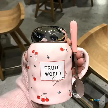 Lovely Cherry Watermelon Office Coffee Cup Large Capacity with Lid and Spoon Breakfast Milk Ceramic Cups Gift To Girlfriend Mugs
Lovely Cherry Watermelon Office Coffee Cup Large Capacity with Lid and Spoon Breakfast Milk Ceramic Cups Gift To Girlfriend Mugs