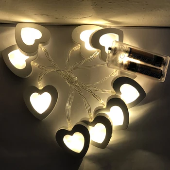 1.0m 10 Leds Wooden Heart LED String Lights Valentine's Day Fairy Party Decor Lighting For Indoor Decorations
1.0m 10 Leds Wooden Heart LED String Lights Valentine's Day Fairy Party Decor Lighting For Indoor Decorations